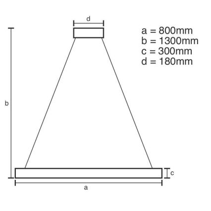 LED Regulable cristal Lámpara araña en una cadena LED/175W/230V 3000-6500K dorado + control remoto