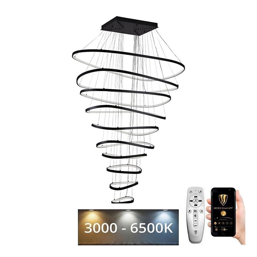 Lámpara de araña LED regulable LED/370W/230V 3000-6500K + control remoto