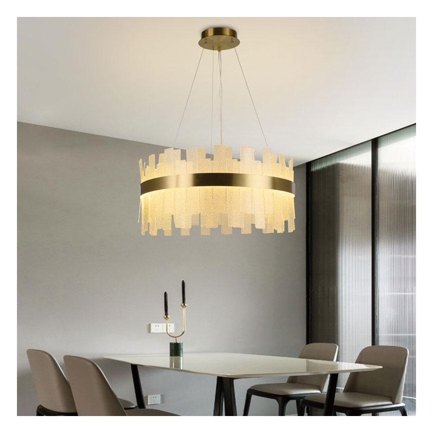 Lámpara de araña de cristal LED regulable en una cadena LED/40W/230V 3000-6500K + mando a distancia