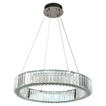 Lámpara de araña de cristal LED regulable en una cadena LED/40W/230V 3000-6500K cromo + control remoto