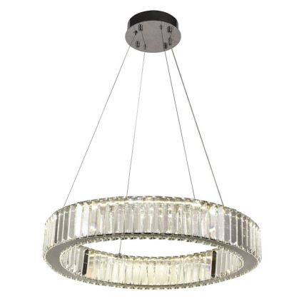 Lámpara de araña de cristal LED regulable en una cadena LED/40W/230V 3000-6500K cromo + control remoto