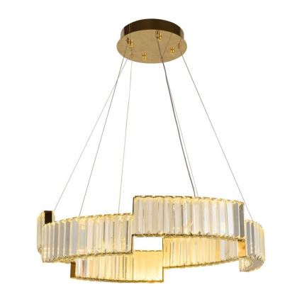 Lámpara de araña de cristal LED regulable en una cadena LED/40W/230V 3000-6500K dorado + mando a distancia