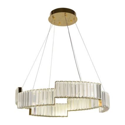 Lámpara de araña de cristal LED regulable en una cadena LED/40W/230V 3000-6500K dorado + mando a distancia