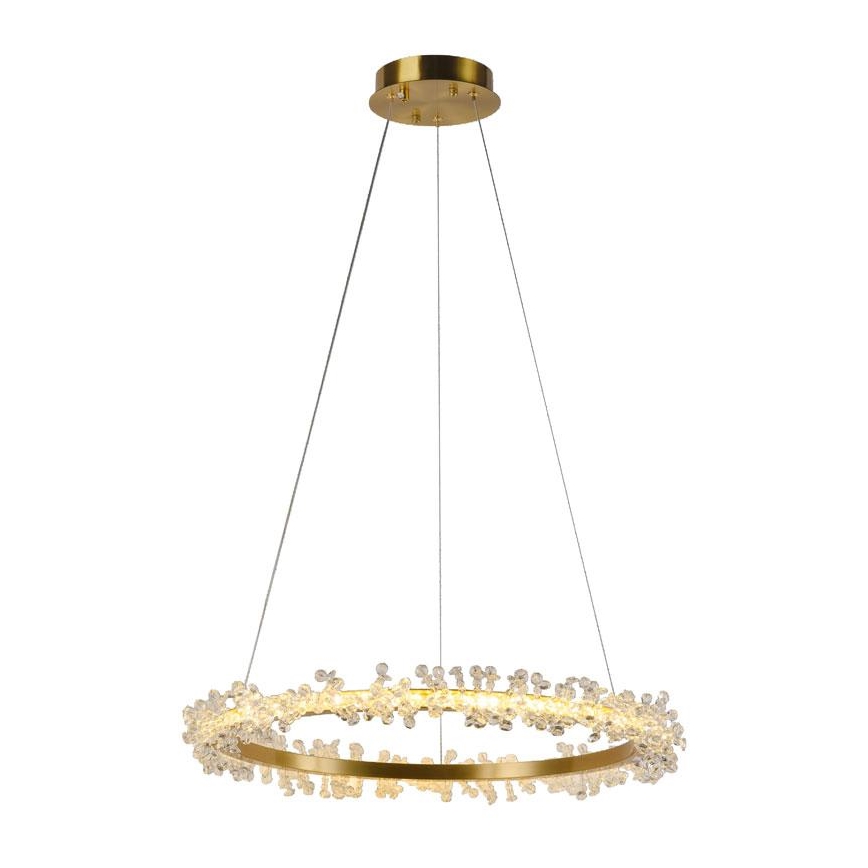 Lámpara de araña de cristal LED regulable en una cadena LED/40W/230V 3000-6500K dorado + mando a distancia