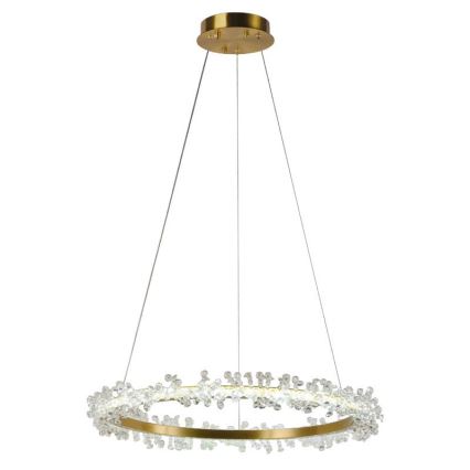 Lámpara de araña de cristal LED regulable en una cadena LED/40W/230V 3000-6500K dorado + mando a distancia