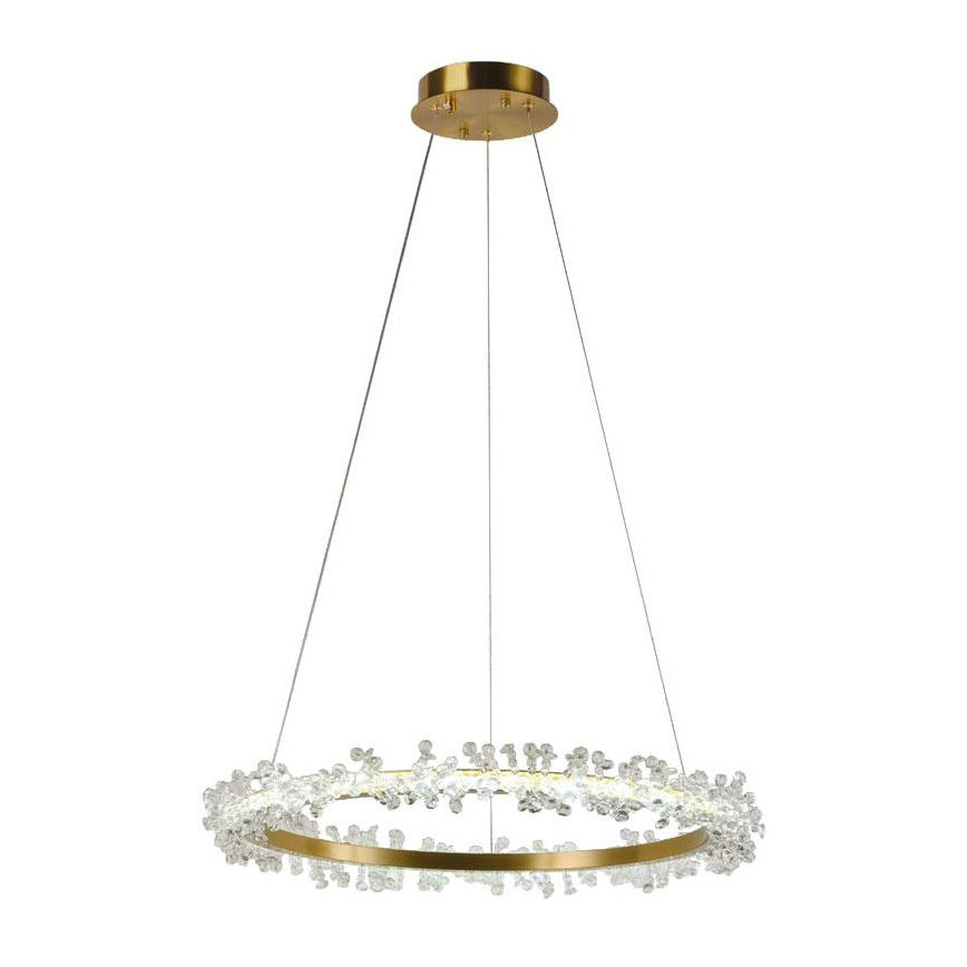 Lámpara de araña de cristal LED regulable en una cadena LED/40W/230V 3000-6500K dorado + mando a distancia