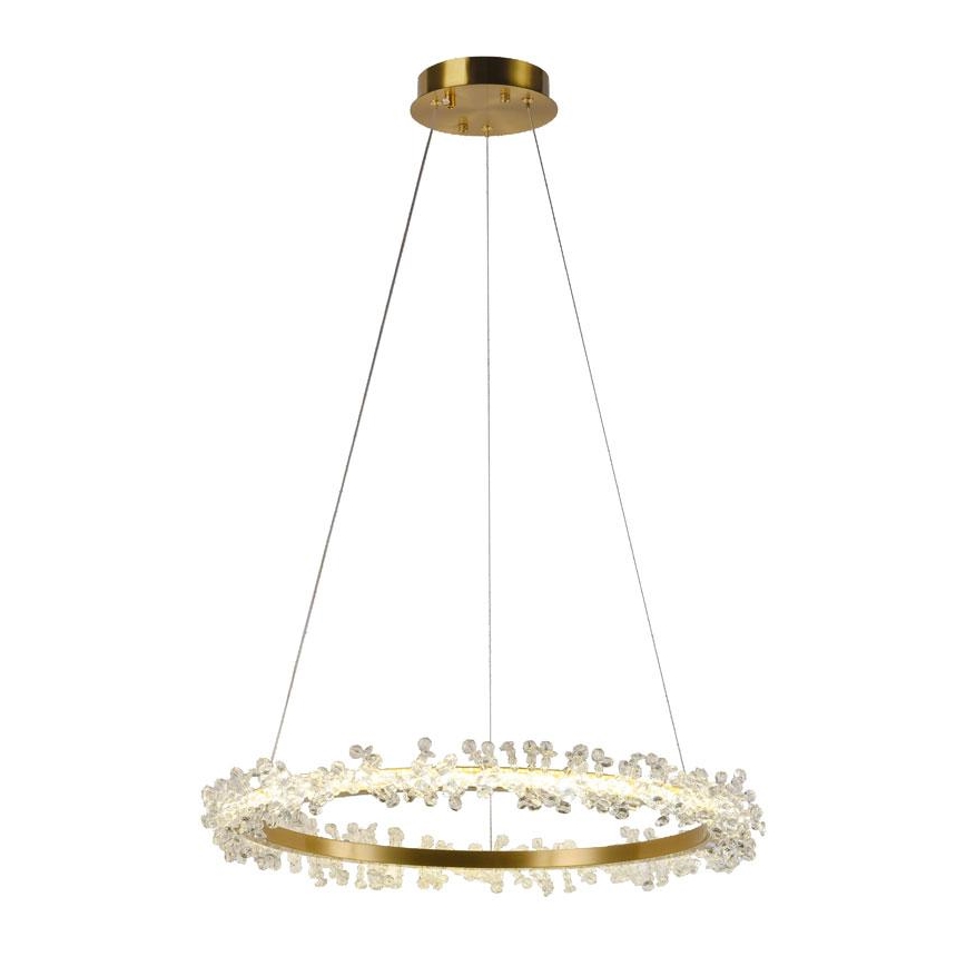 Lámpara de araña de cristal LED regulable en una cadena LED/40W/230V 3000-6500K dorado + mando a distancia