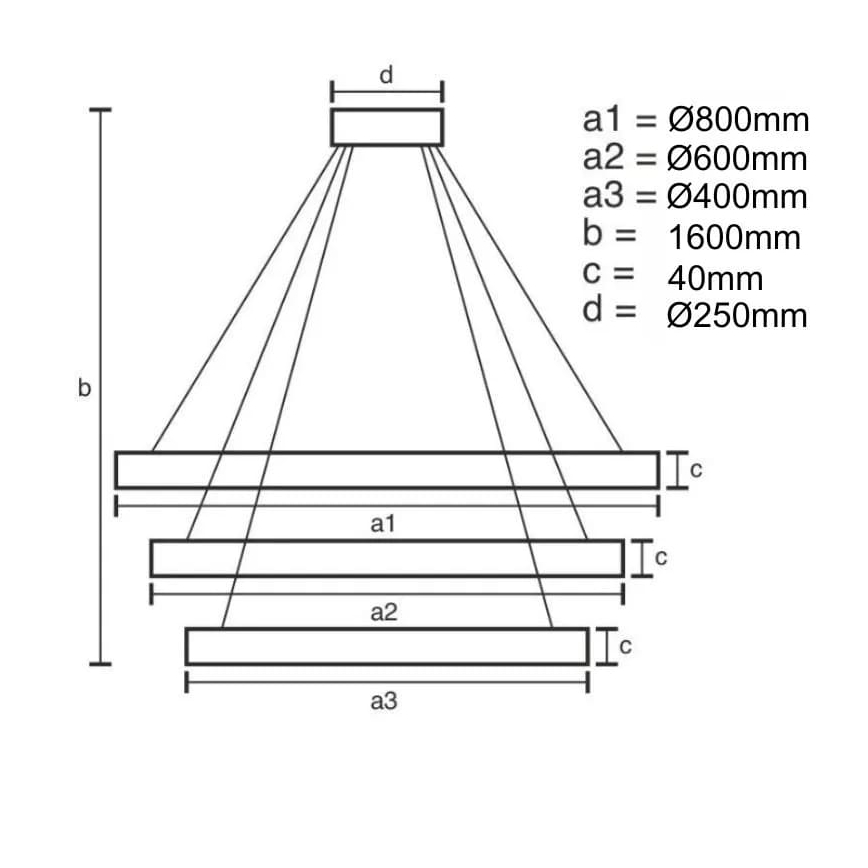 Lámpara de araña LED regulable LED/45W/230V 3000-6500K + control remoto