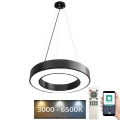 Lámpara de araña LED regulable LED/45W/230V 3000-6500K negro + control remoto