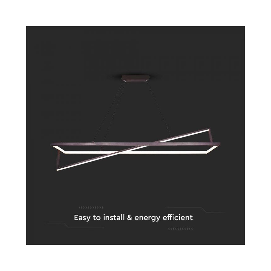 Lámpara de araña LED regulable LED/45W/230V 3000K 114 cm negro