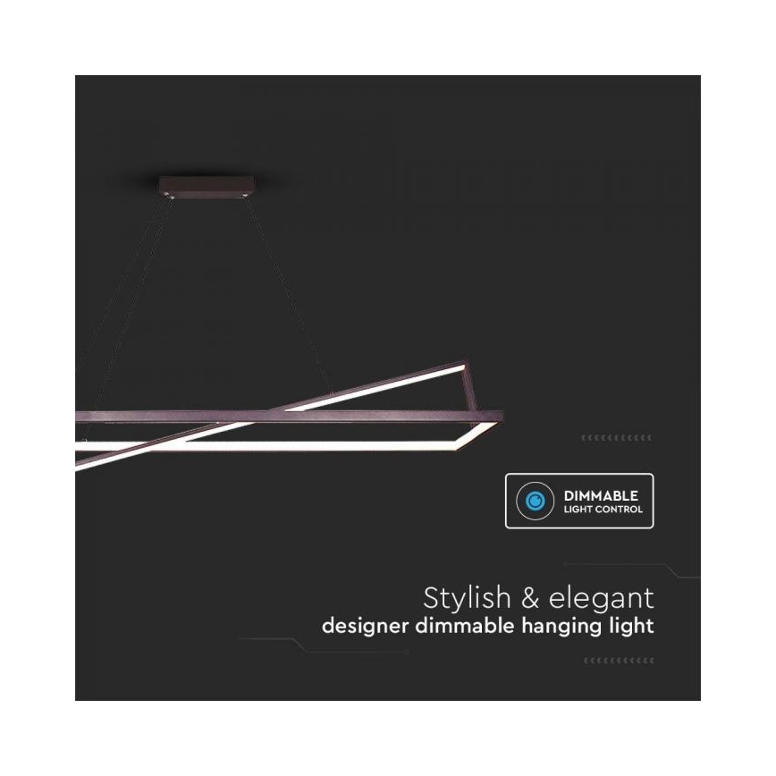 Lámpara de araña LED regulable LED/45W/230V 3000K 114 cm negro