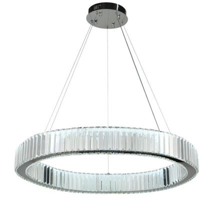 LED Regulable cristal Lámpara araña en una cadena LED/50W/230V 3000-6500K cromo + control remoto