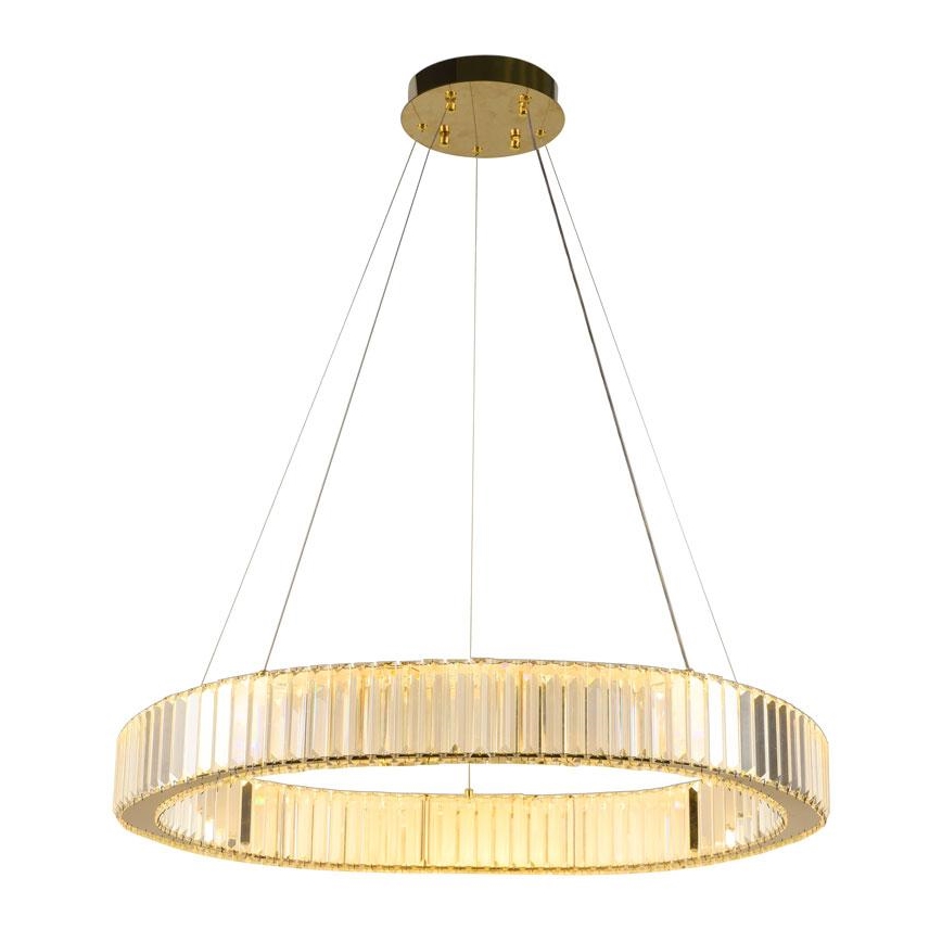 Lámpara de araña de cristal LED regulable en una cadena LED/50W/230V 3000-6500K cromo/dorado + control remoto