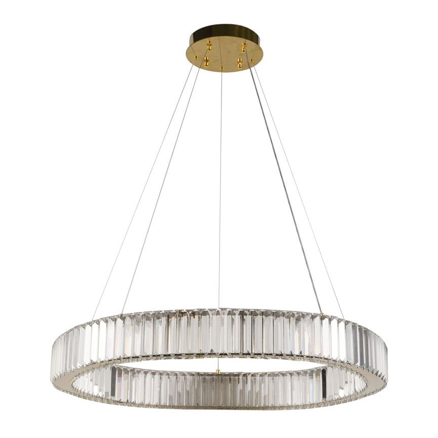 Lámpara de araña de cristal LED regulable en una cadena LED/50W/230V 3000-6500K cromo/dorado + control remoto