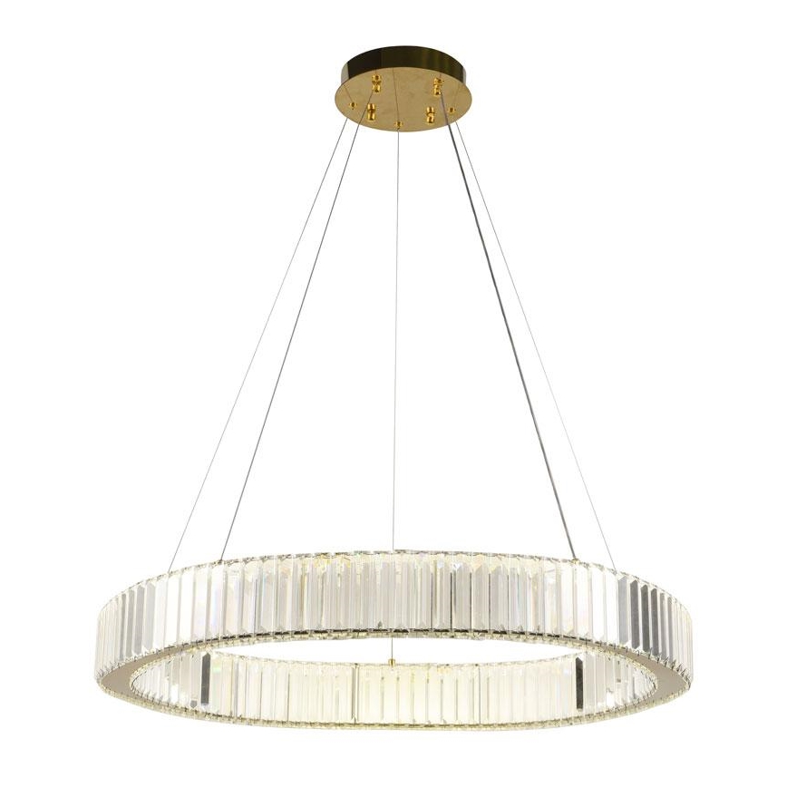 Lámpara de araña de cristal LED regulable en una cadena LED/50W/230V 3000-6500K cromo/dorado + control remoto