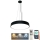 Lámpara de araña LED regulable LED/50W/230V 3000-6500K negro + control remoto