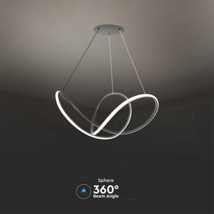 Lámpara de araña LED regulable LED/50W/230V 3000K negro