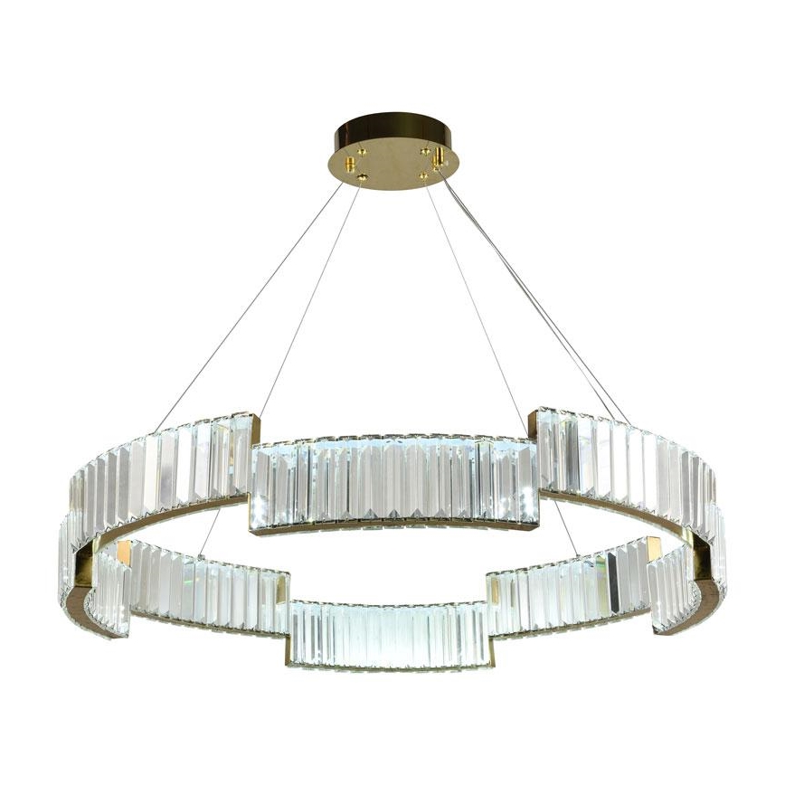 Lámpara de araña de cristal LED regulable en una cadena LED/60W/230V 3000-6500K dorado + mando a distancia