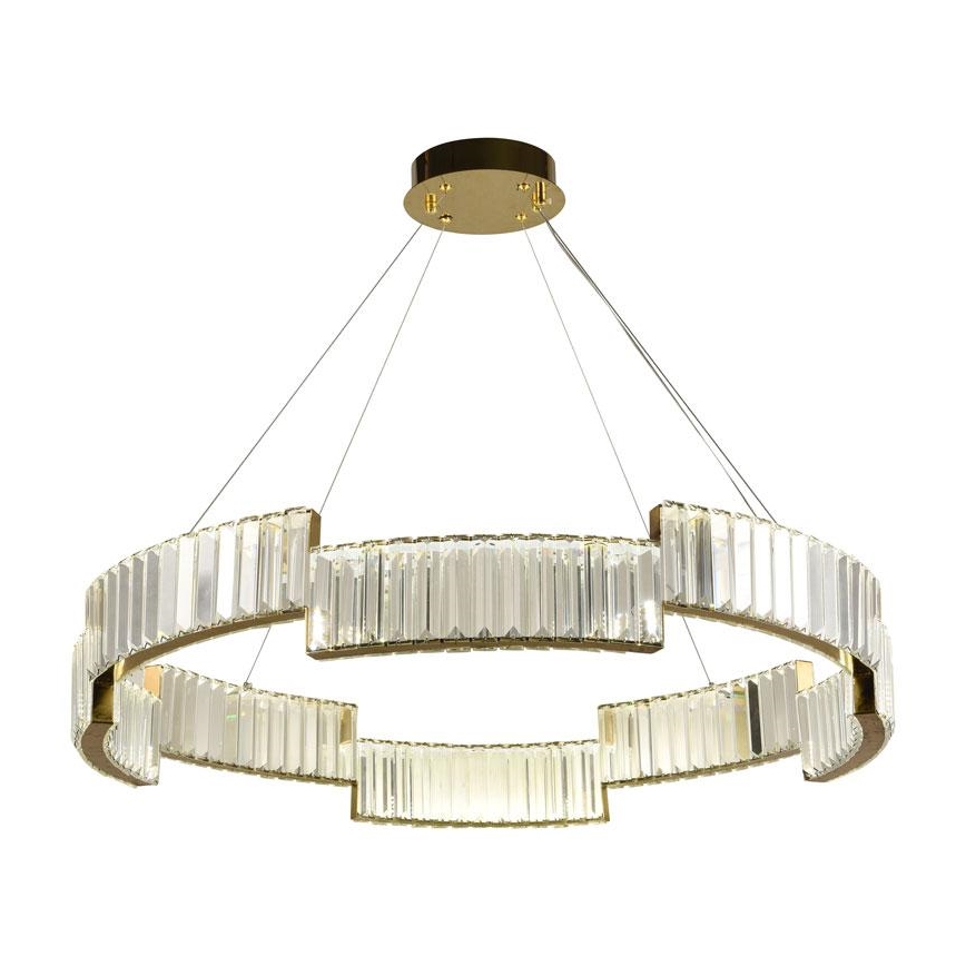 Lámpara de araña de cristal LED regulable en una cadena LED/60W/230V 3000-6500K dorado + mando a distancia