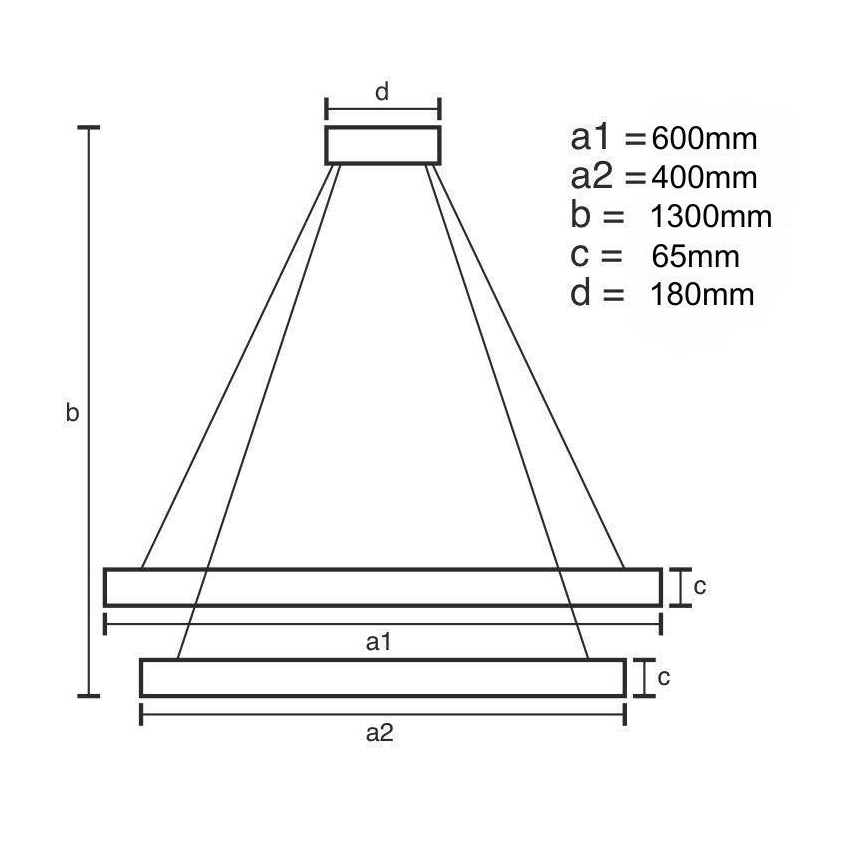 LED Lámpara de araña de vidrio regulable con cuerda LED/65W/230V 3000-6500K cromo brillante + control remoto