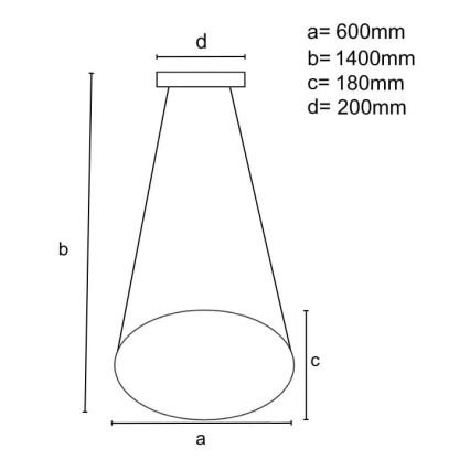 Lámpara de araña LED regulable LED/70W/230V 3000-6500K diá. 60 cm + control remoto