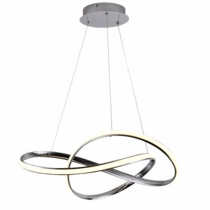 Lámpara de araña LED regulable LED/70W/230V 3000-6500K diá. 60 cm cromo brillante + control remoto