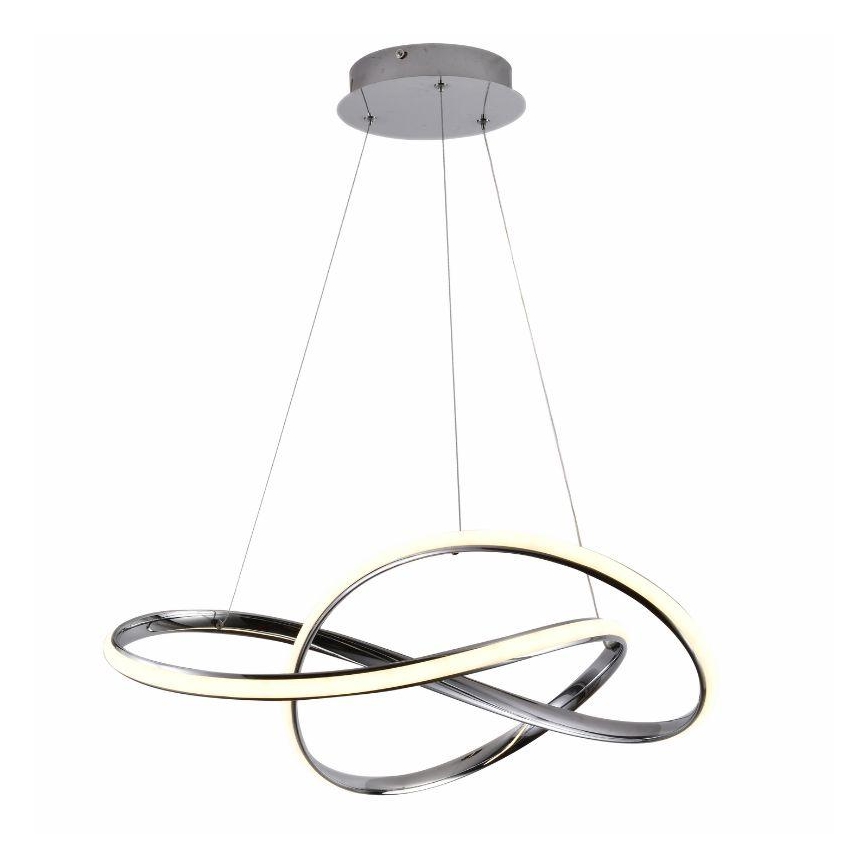 Lámpara de araña LED regulable LED/70W/230V 3000-6500K diá. 60 cm cromo brillante + control remoto