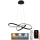 Lámpara de araña LED regulable LED/70W/230V 3000-6500K diá. 60 cm negro + control remoto