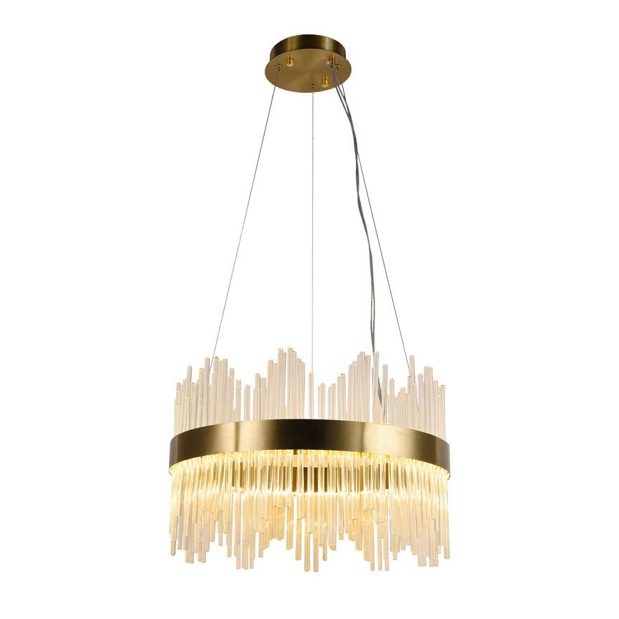 Lámpara de araña de cristal LED regulable en una cadena LED/70W/230V 3000-6500K dorado + control remoto