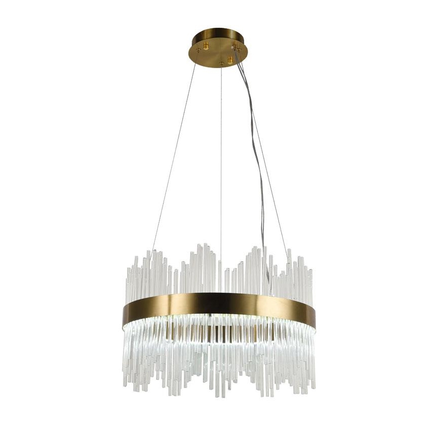 Lámpara de araña de cristal LED regulable en una cadena LED/70W/230V 3000-6500K dorado + control remoto
