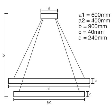 Lámpara de araña LED regulable LED/70W/230V 3000-6500K + mando a distancia