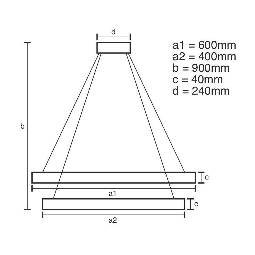 Lámpara de araña LED regulable LED/70W/230V 3000-6500K + mando a distancia