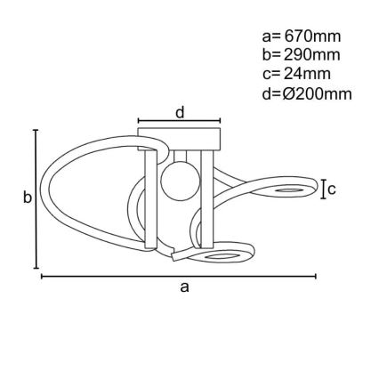 Lámpara de araña LED regulable LED/70W/230V 3000-6500K + mando a distancia