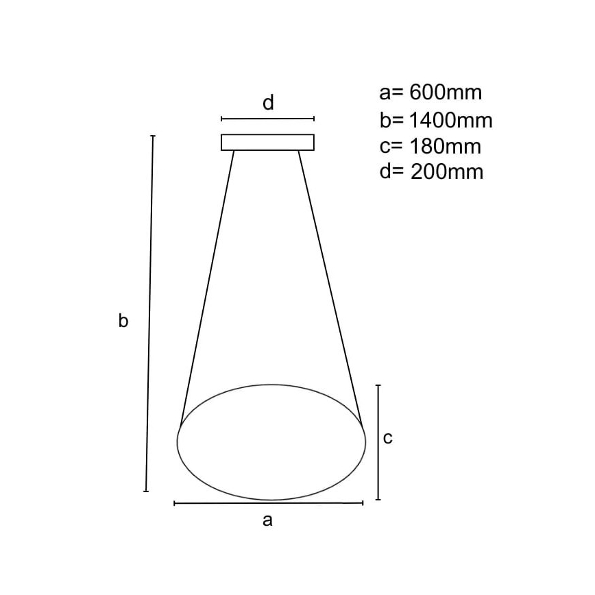 Lámpara de araña LED regulable LED/70W/230V 3000-6500K diá. 60 cm negro + control remoto