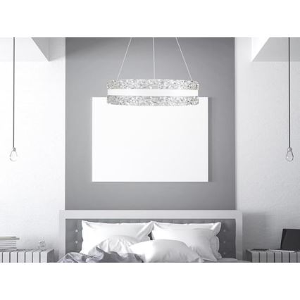 Lámpara de araña de cristal LED regulable en una cadena LED/80W/230V 3000-6500K blanco + control remoto