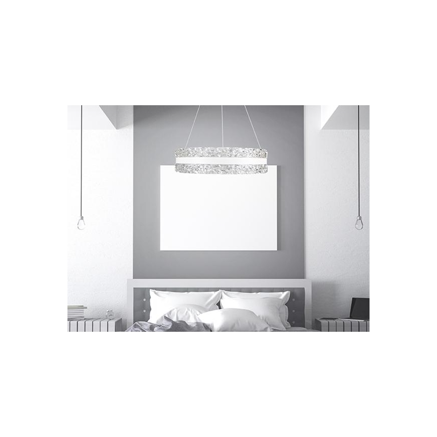 Lámpara de araña de cristal LED regulable en una cadena LED/80W/230V 3000-6500K blanco + control remoto