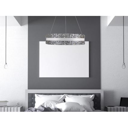 Lámpara de araña de cristal LED regulable en una cadena LED/80W/230V 3000-6500K blanco + control remoto