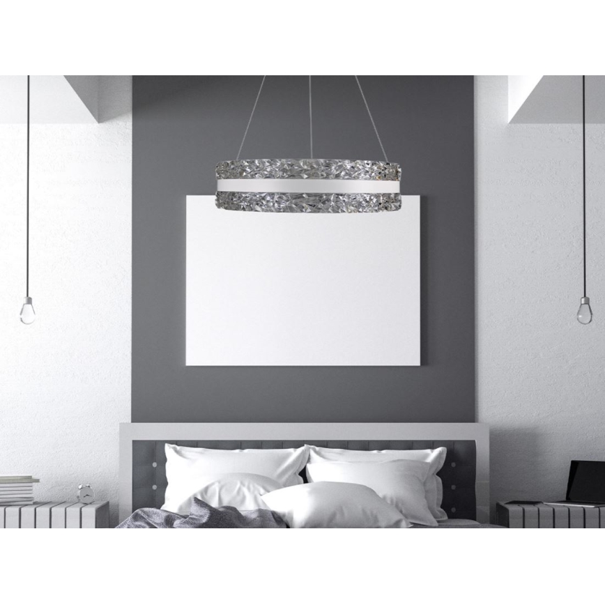 Lámpara de araña de cristal LED regulable en una cadena LED/80W/230V 3000-6500K blanco + control remoto