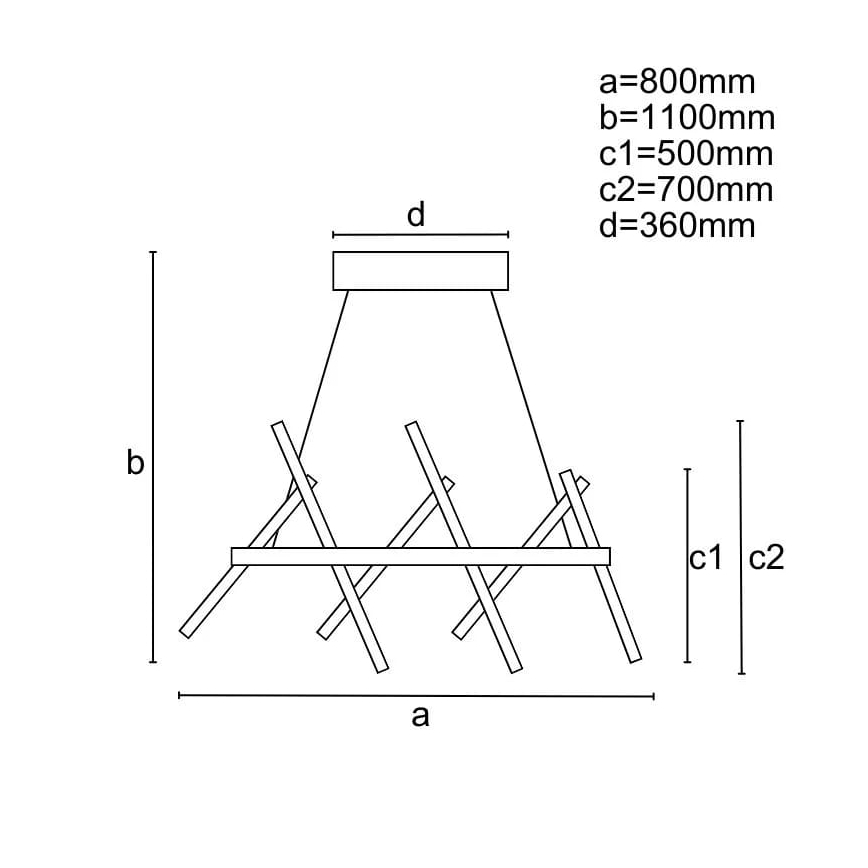 Lámpara de araña LED regulable LED/80W/230V 3000-6500K + control remoto