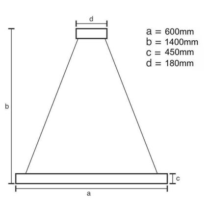 LED Regulable cristal Lámpara araña en una cadena LED/80W/230V 3000-6500K dorado + control remoto