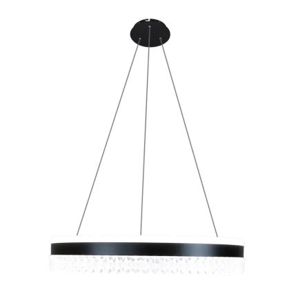Lámpara de araña de cristal LED regulable en una cadena LED/80W/230V 3000-6500K negro + control remoto