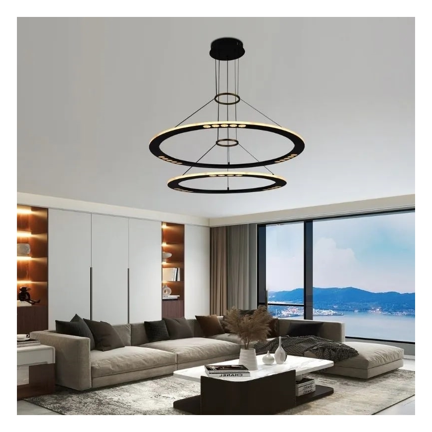 Lámpara de araña LED regulable LED/90W/230V 3000-6500K + control remoto