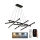 Lámpara de araña LED regulable LED/90W/230V 3000-6500K + control remoto