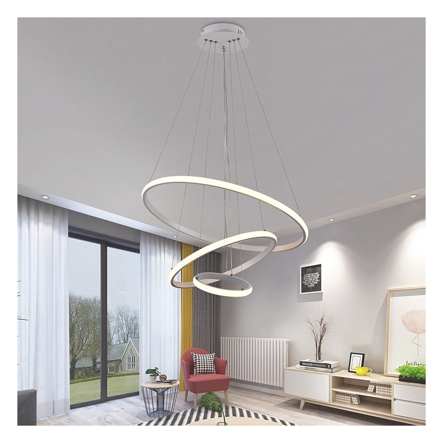Lámpara de araña LED regulable LED/90W/230V 3000-6500K + mando a distancia