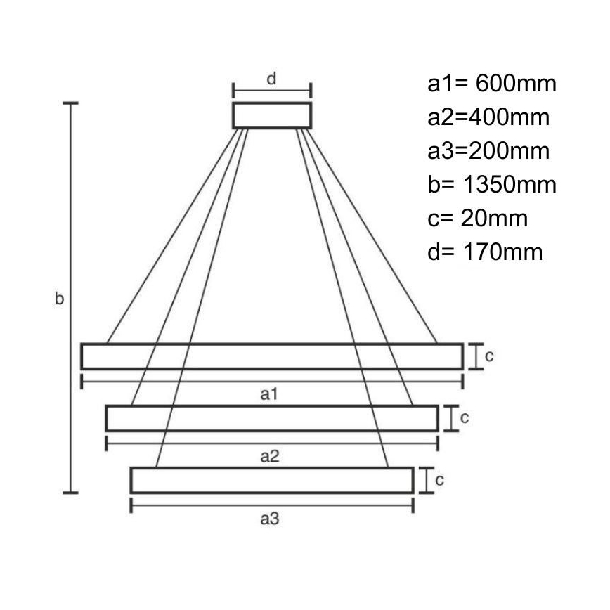 Lámpara de araña LED regulable LED/90W/230V 3000-6500K + mando a distancia