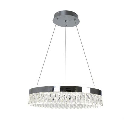 LED Lámpara de araña de cristal regulable en una cadena LED/90W/230V 3000-6500K cromo brillante + control remoto
