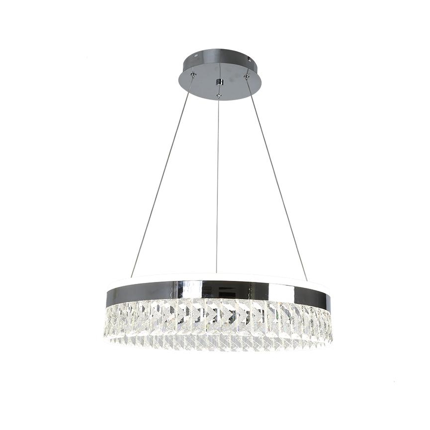 LED Lámpara de araña de cristal regulable en una cadena LED/90W/230V 3000-6500K cromo brillante + control remoto