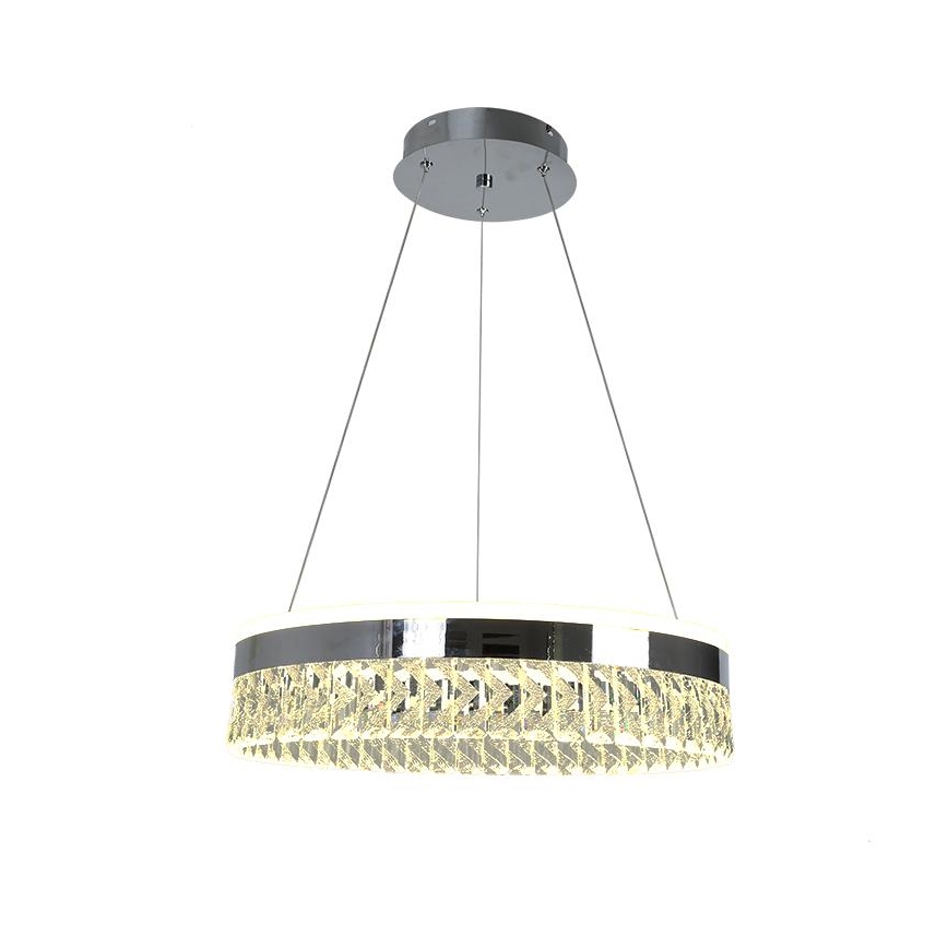 LED Lámpara de araña de cristal regulable en una cadena LED/90W/230V 3000-6500K cromo brillante + control remoto