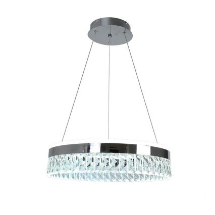 LED Lámpara de araña de cristal regulable en una cadena LED/90W/230V 3000-6500K cromo brillante + control remoto