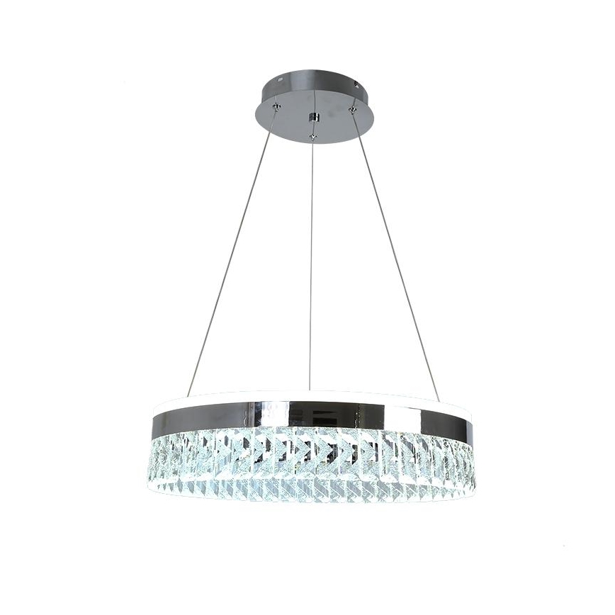 LED Lámpara de araña de cristal regulable en una cadena LED/90W/230V 3000-6500K cromo brillante + control remoto